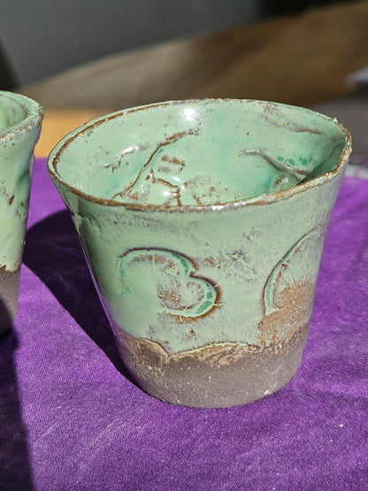 2 pieces mini planter jade