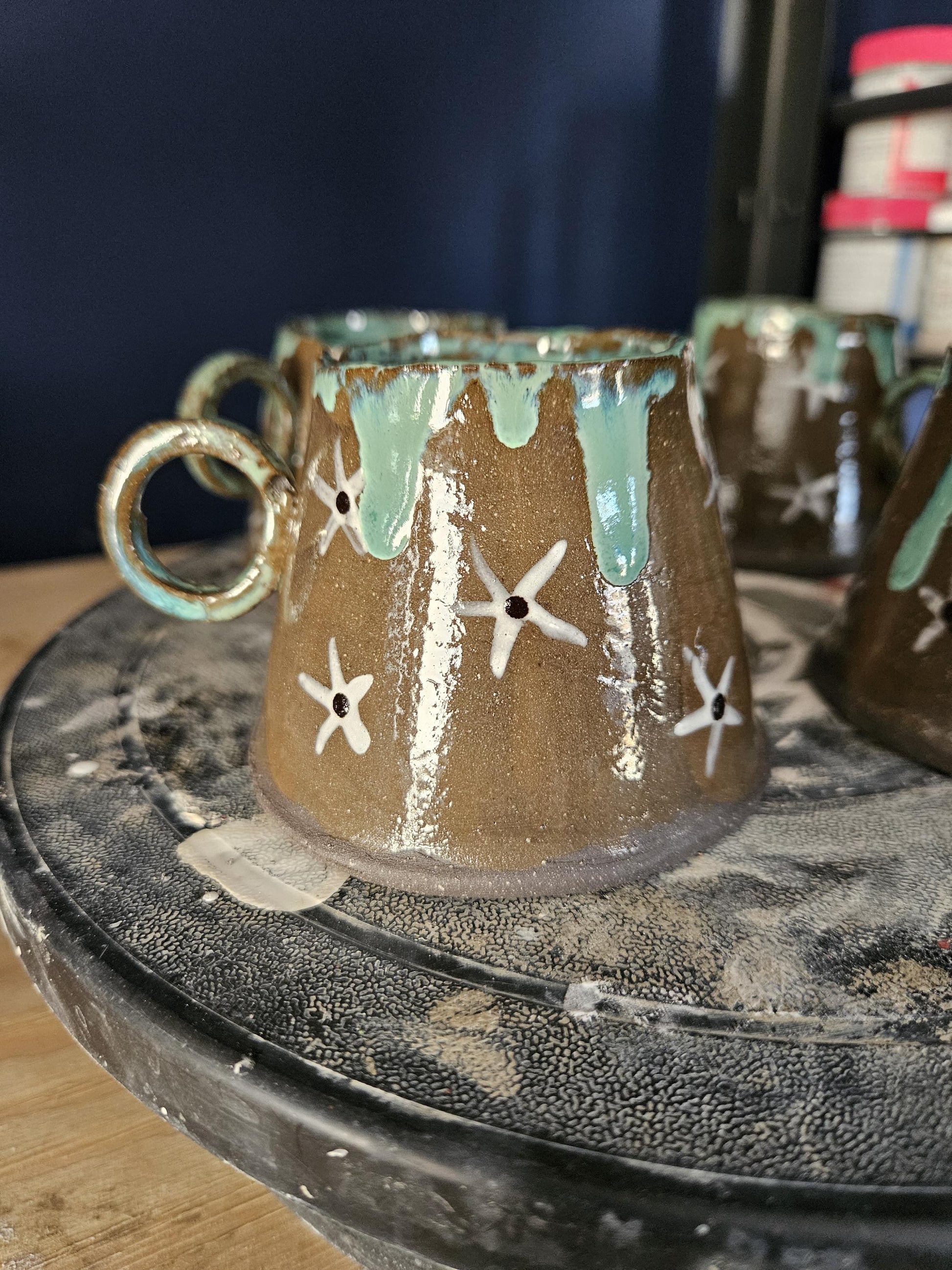 Handmade Jade star coffee cups