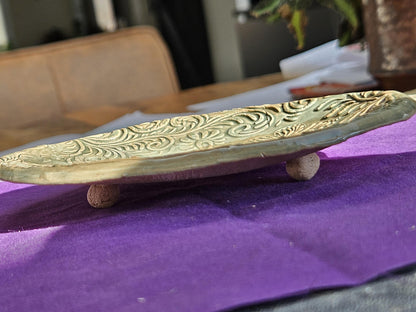 Handmade Green butterfly jewelry dish