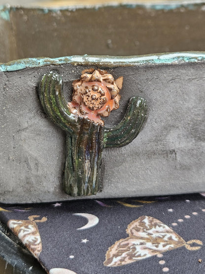 Desert Garden Ceramic Planter – Handmade Trough for Cacti & Succulents