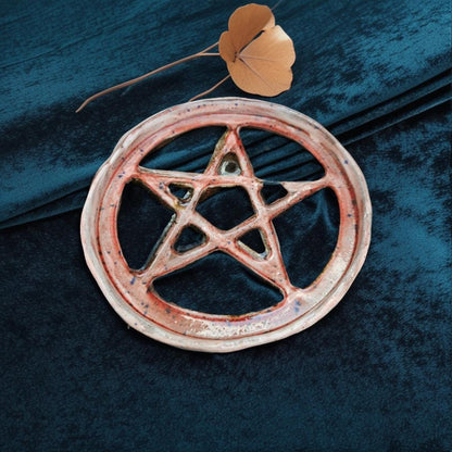 Handmade altar dish medium pentagram