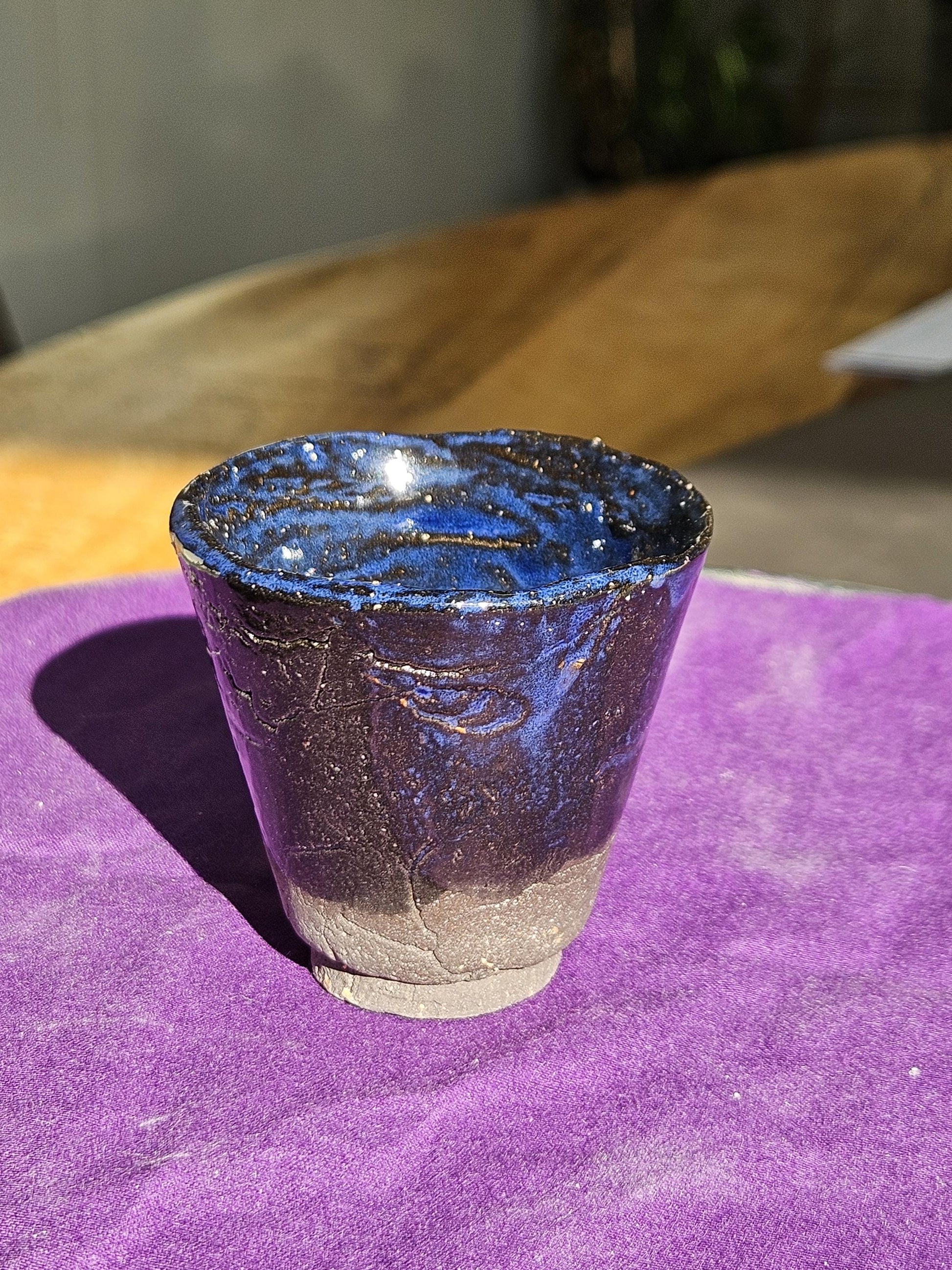 Handmade Blue mini planter