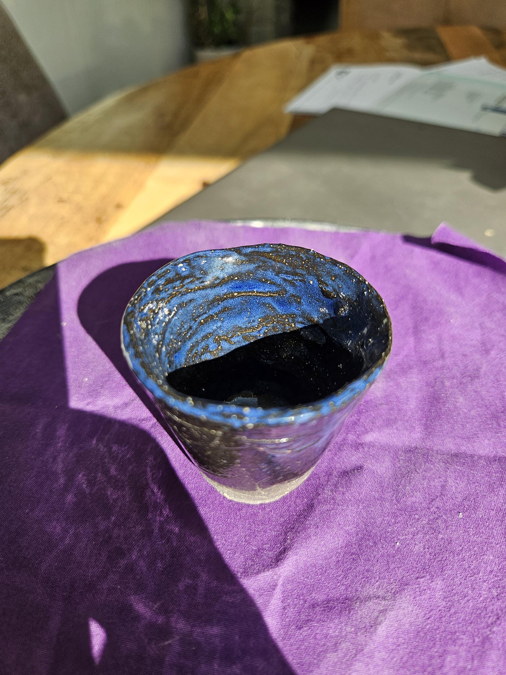 Handmade Blue mini planter