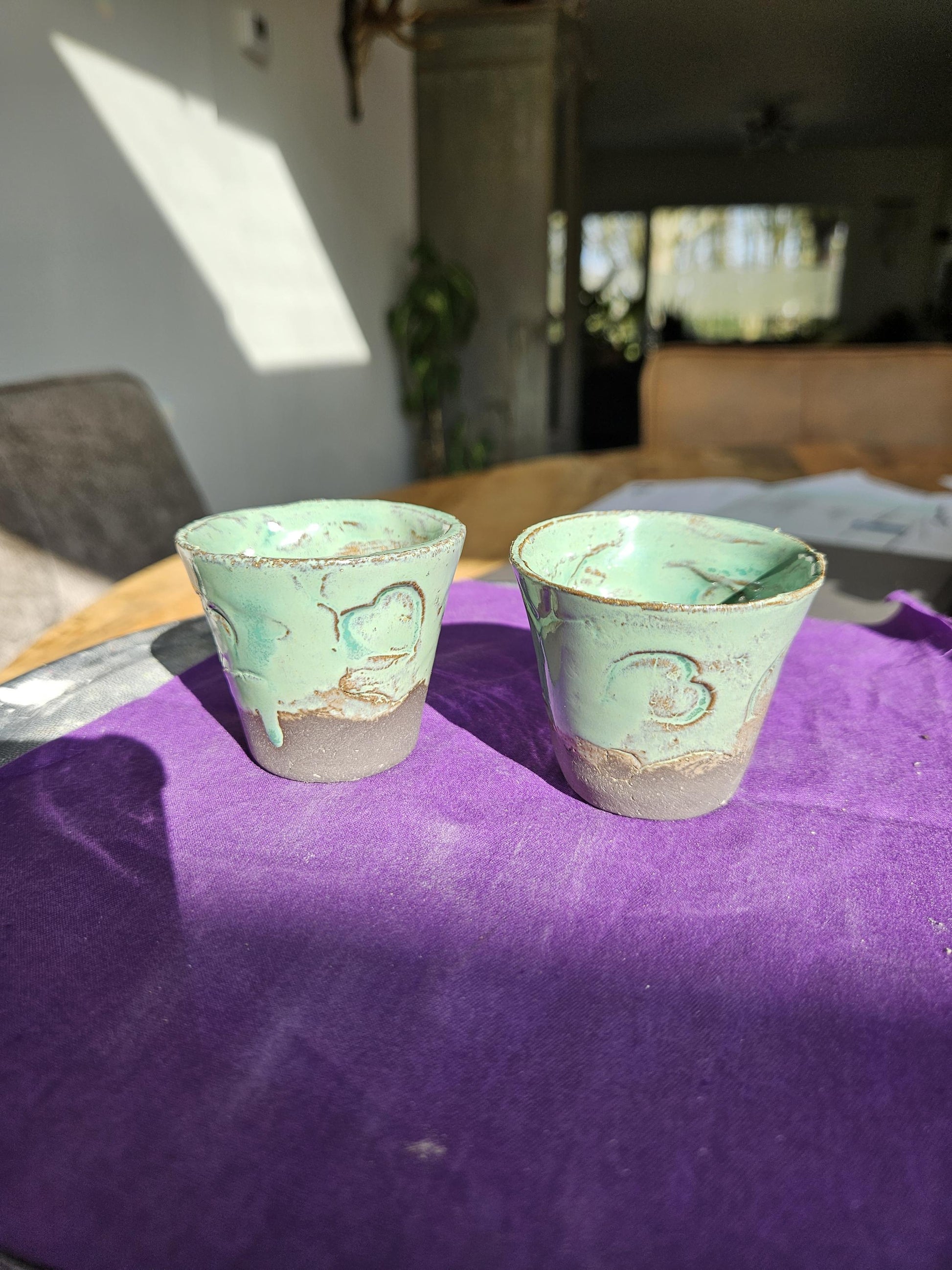2 pieces mini planter jade