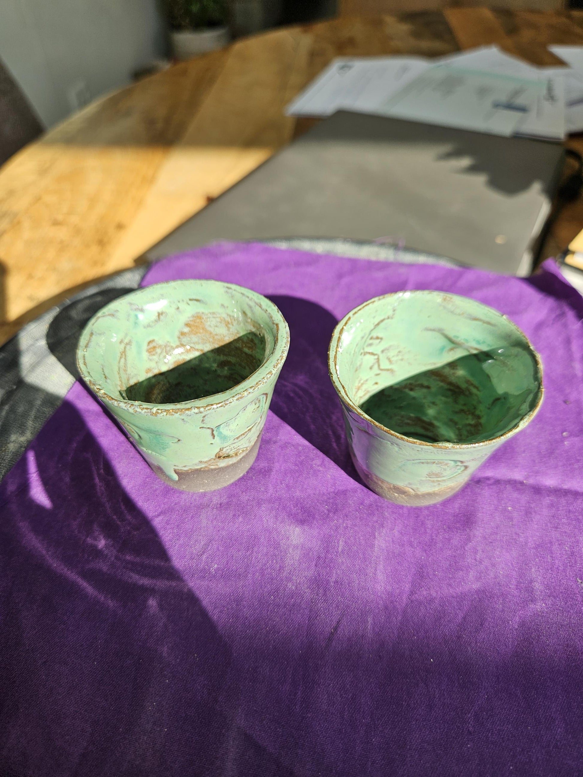 2 pieces mini planter jade