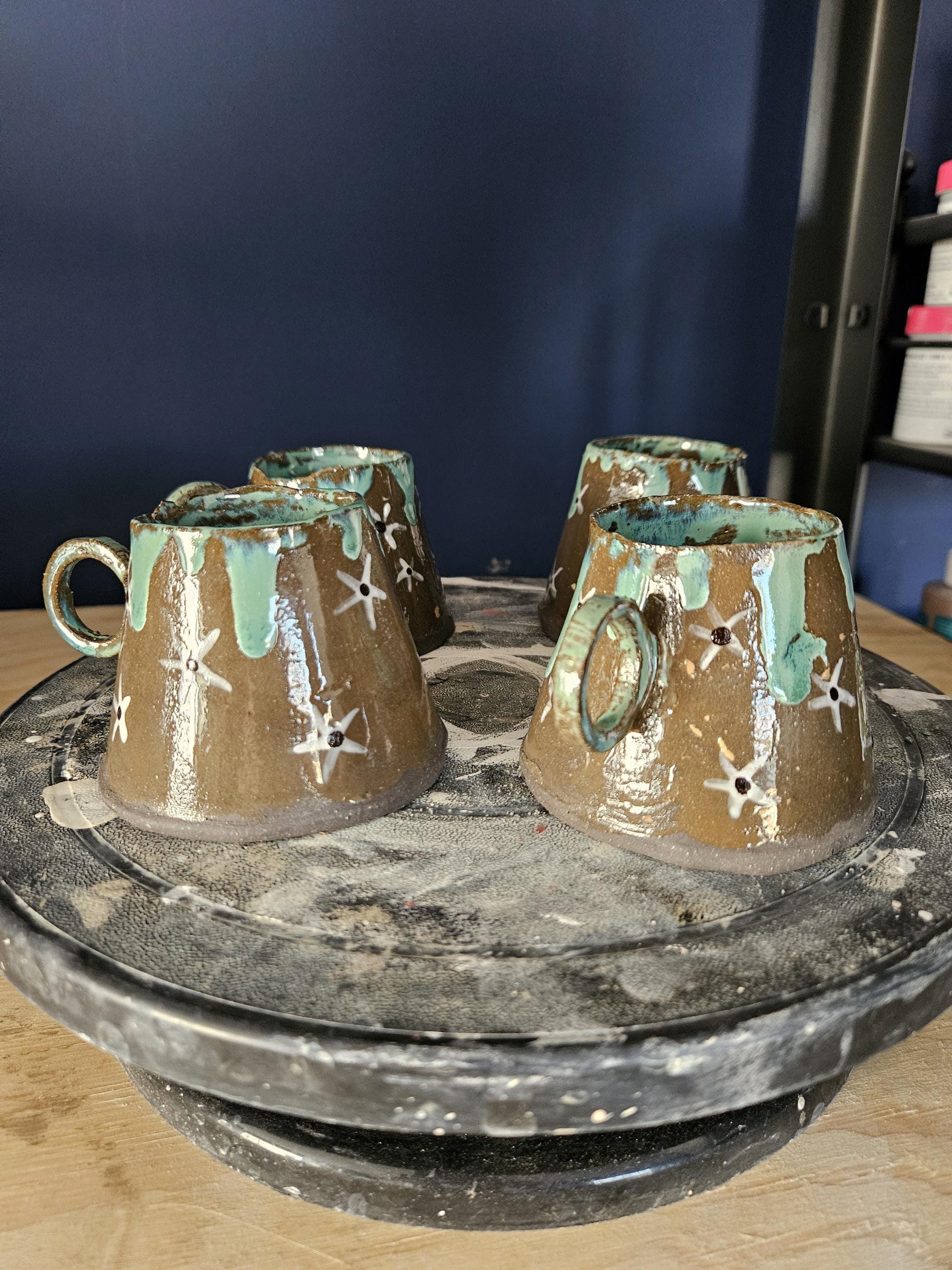 Handmade Jade star coffee cups