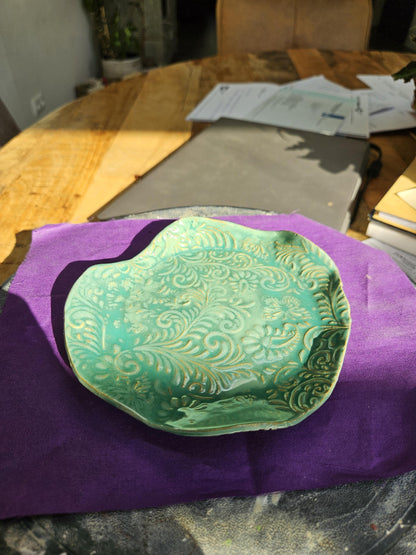 Handmade small dish jade
