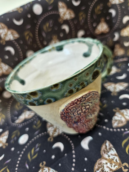 Handmade day of the dead coffee mug