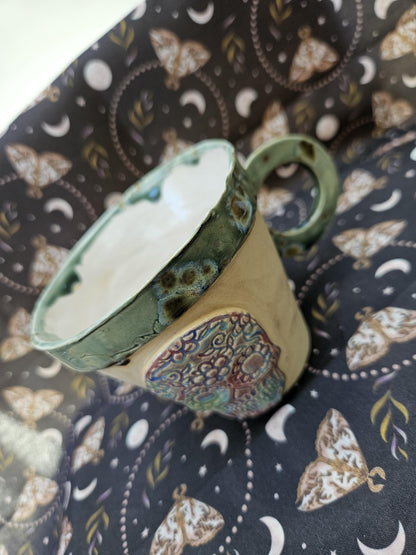 Handmade day of the dead coffee mug