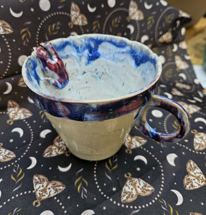 Handmade drowning doll teacup