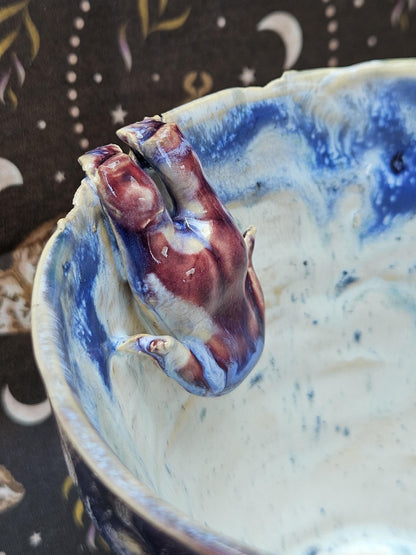 Handmade drowning doll teacup