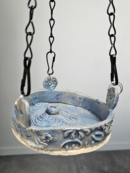 Handgemaakt keramisch vogelbad 'Bluebell' - Fairy Relics Collection
