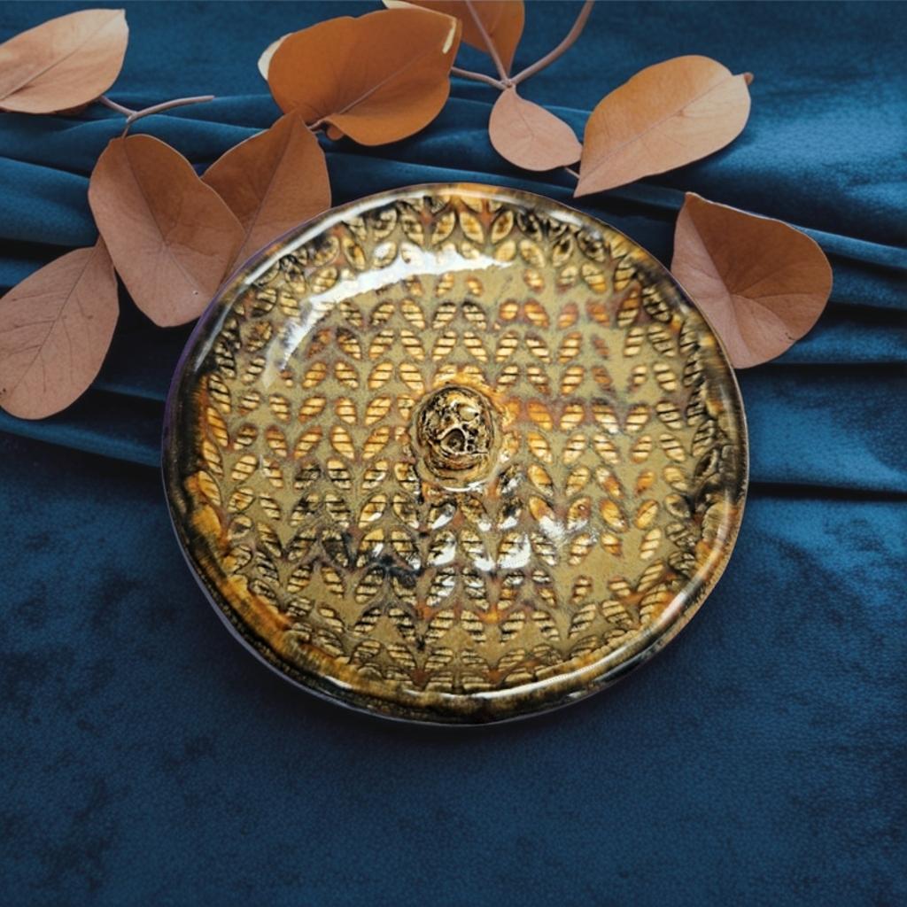 Handmade incense holder ceramic