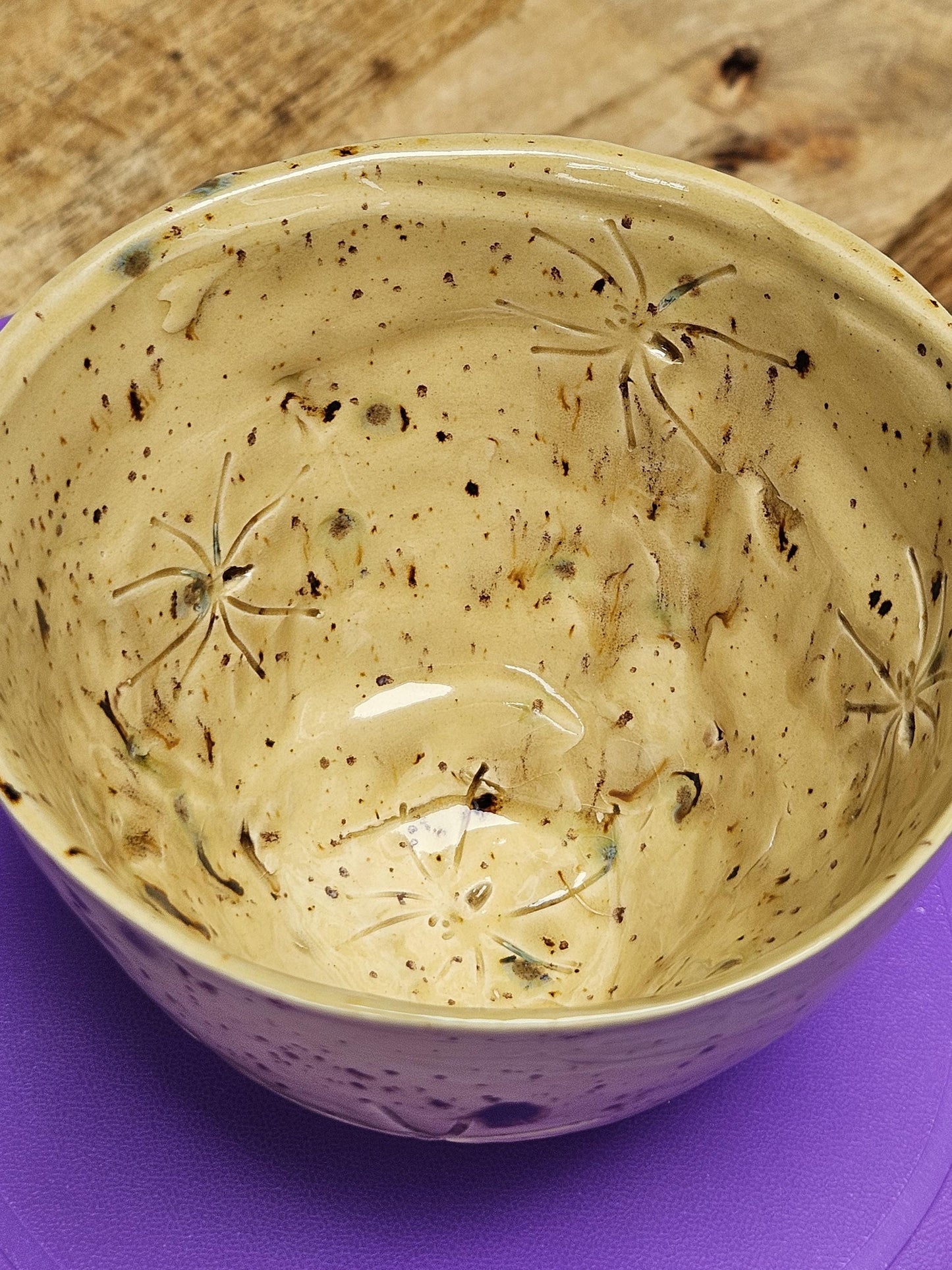 Handmade spider bowl