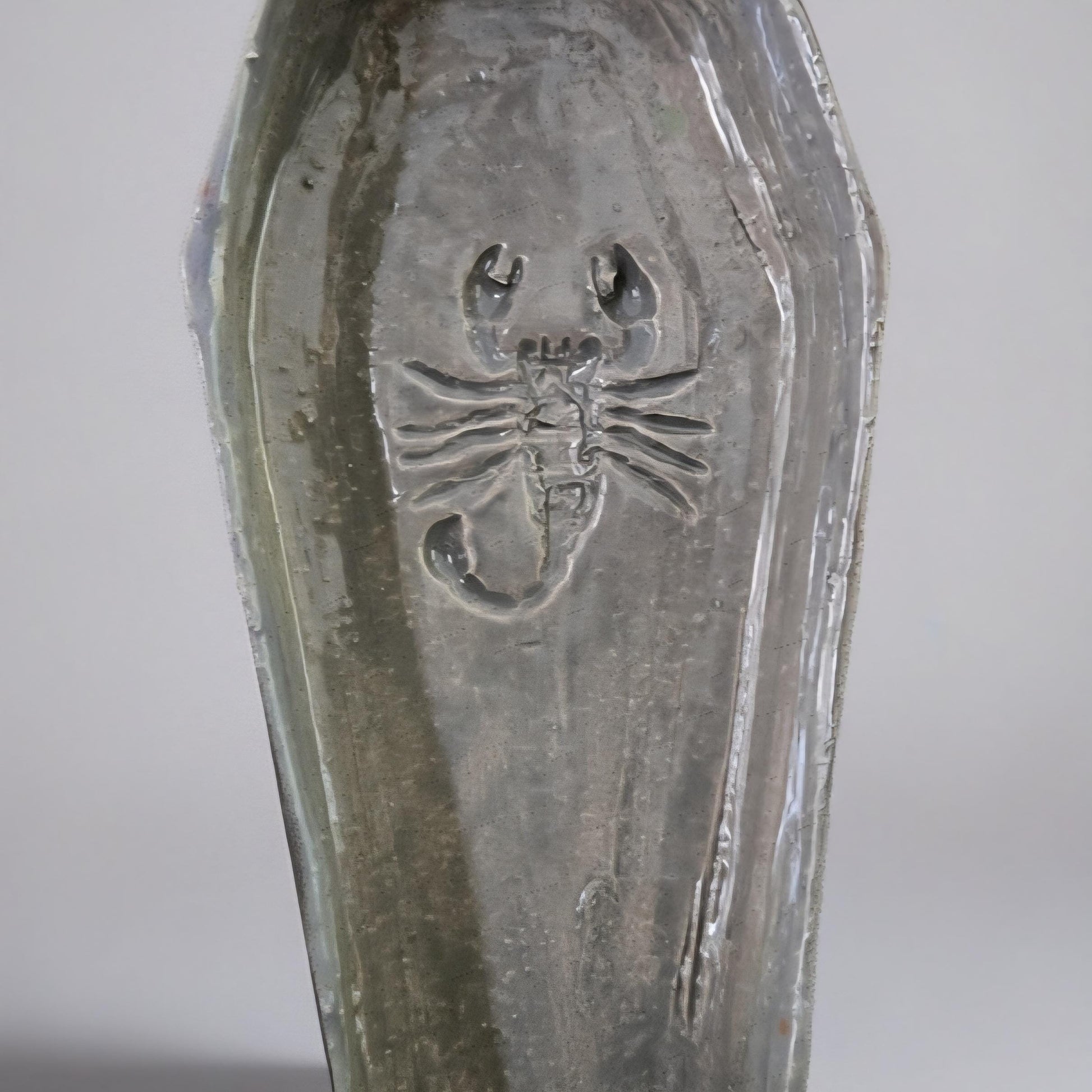 Ceramic Coffin Trinket Dish – Handmade 15x7 cm Bowl with Moth or Scorpion
