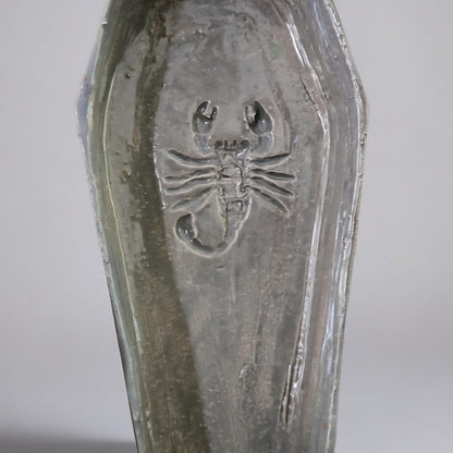 Ceramic Coffin Trinket Dish – Handmade 15x7 cm Bowl with Moth or Scorpion