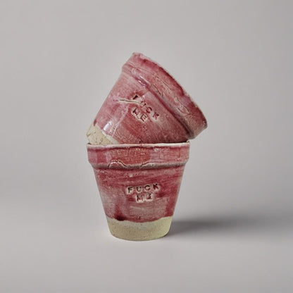 Fuck Me’ Ceramic Espresso Cup – Bold, Handmade & Collectible Stoneware