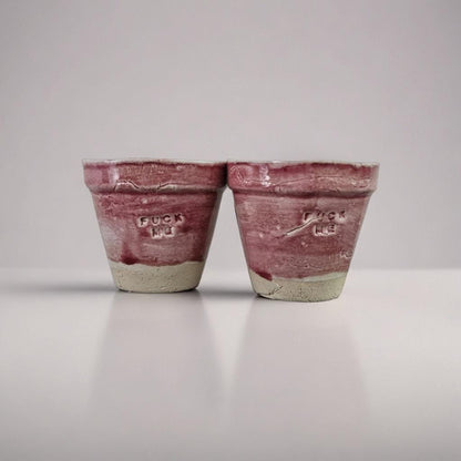 Fuck Me’ Ceramic Espresso Cup – Bold, Handmade & Collectible Stoneware