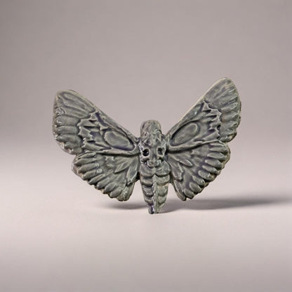Heart & Moth Ceramic Magnets – Handmade Gothic Decor