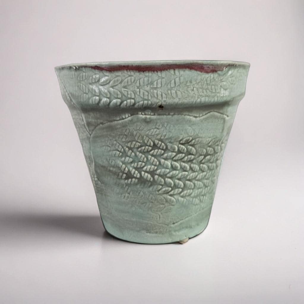 Verdant Autumn Ceramic Planter – Harvest Offering Ceramic Pot, Ø10×10 cm