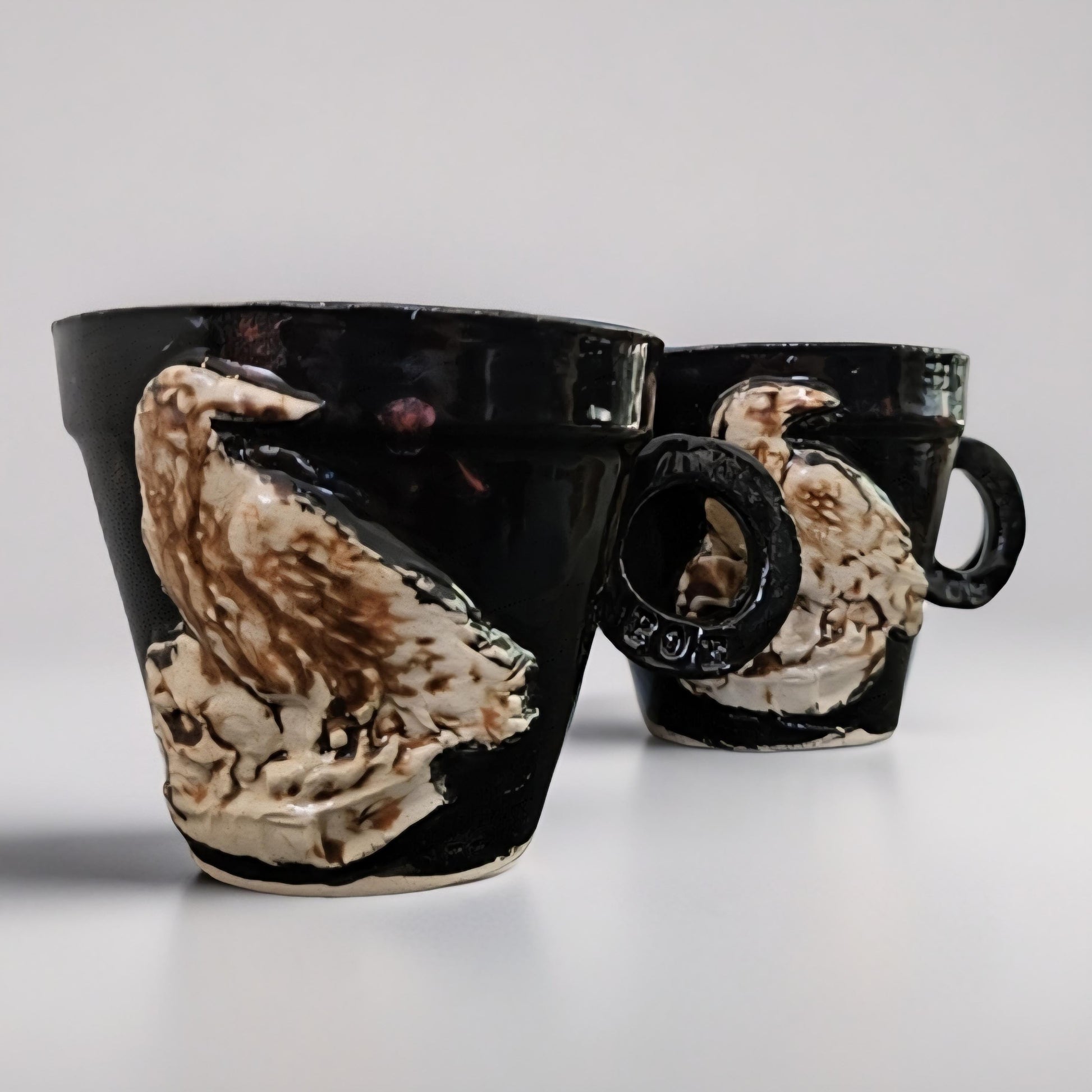 Gothic Raven Stories Mug – Nevermore Ceramic Vessel, Ø10.5×9 cm