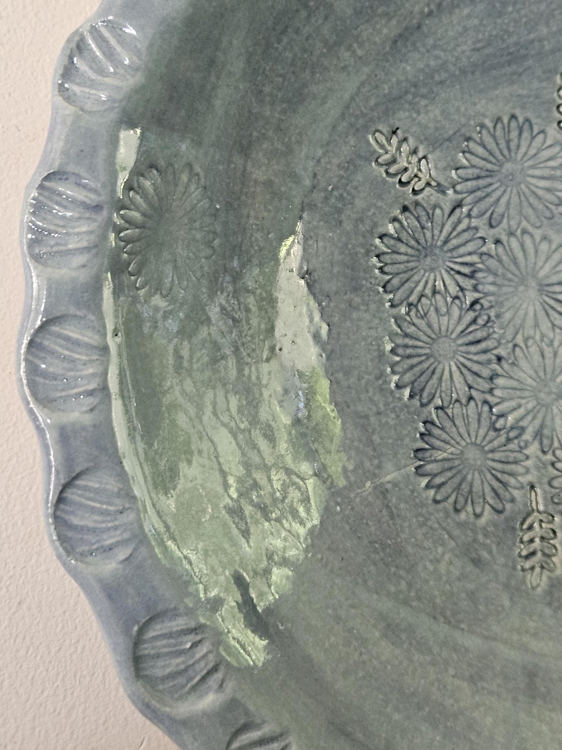 Sea Bloom Ceramic Dinnerplate – Canary Light in Glaze, Ø 21 × 3 cm