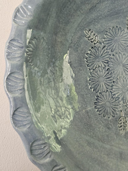 Sea Bloom Ceramic Dinnerplate – Canary Light in Glaze, Ø 21 × 3 cm