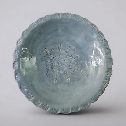 Sea Bloom Ceramic Dinnerplate – Canary Light in Glaze, Ø 21 × 3 cm