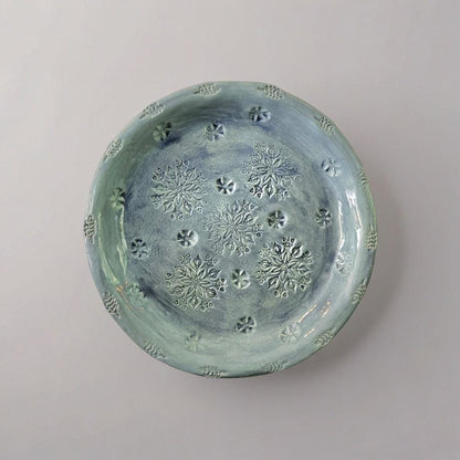 Oceanic Mandala Ceramic Plate – Summer Memories Captured in Glaze, Ø21.5×2 cm