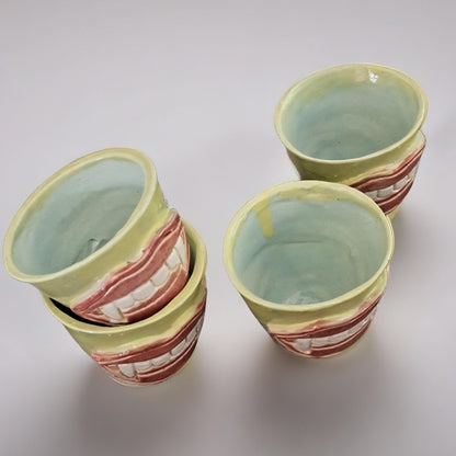 Vampire Bite Ceramic Minis – Set of 2 Shot & Succulent Jars, Ø4.5×5.5 cm