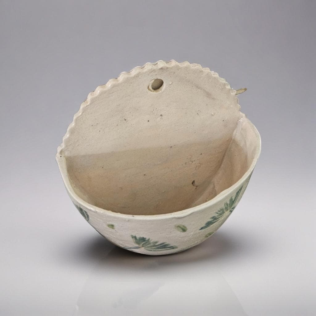 Dawn Petals Ceramic Wall Planter – Peaceful Hanging Haven, 12×12 cm