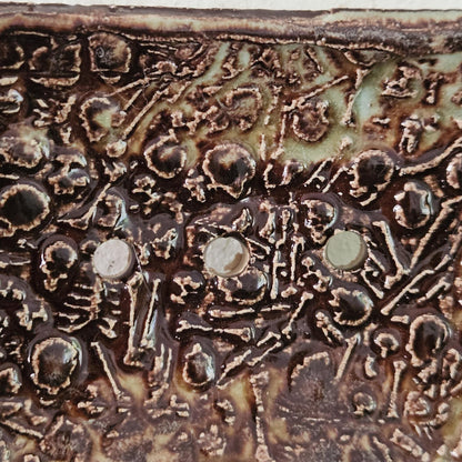 Graveyard Reverie Rectangular Soap Dish – Gothic Ceramic Resting Place, 8×5 cm