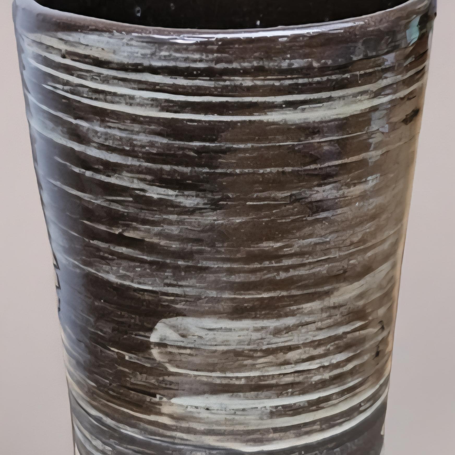 Earthen Flow Tumbler – Time Layered Ritual Vessel, Ø7×13.5 cm