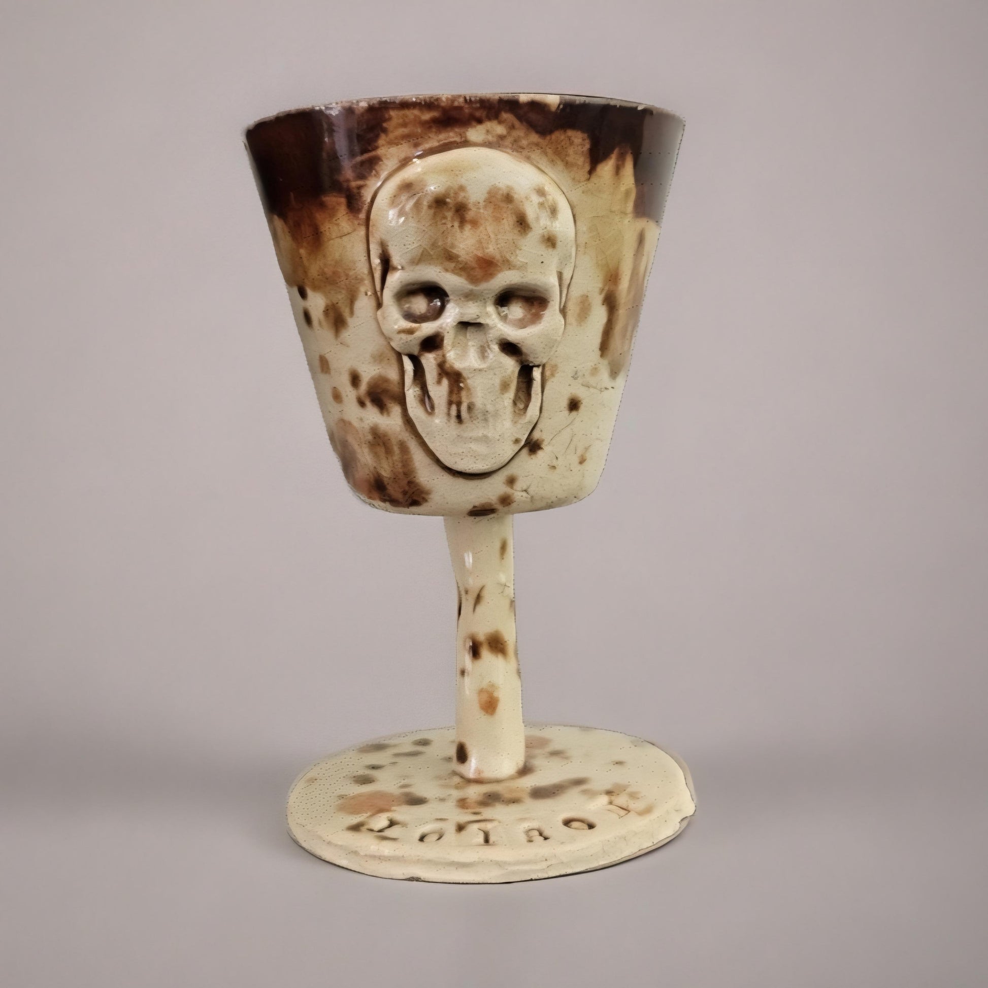 Skull Chalice Wineglasses – Set of 2 Macabre Toasting Vessels, Ø6.5×10 cm