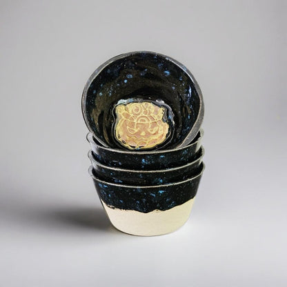 Pumpkin & Spider Snack Bowls – Ceramic Halloween Treat Set, Ø9×4 cm