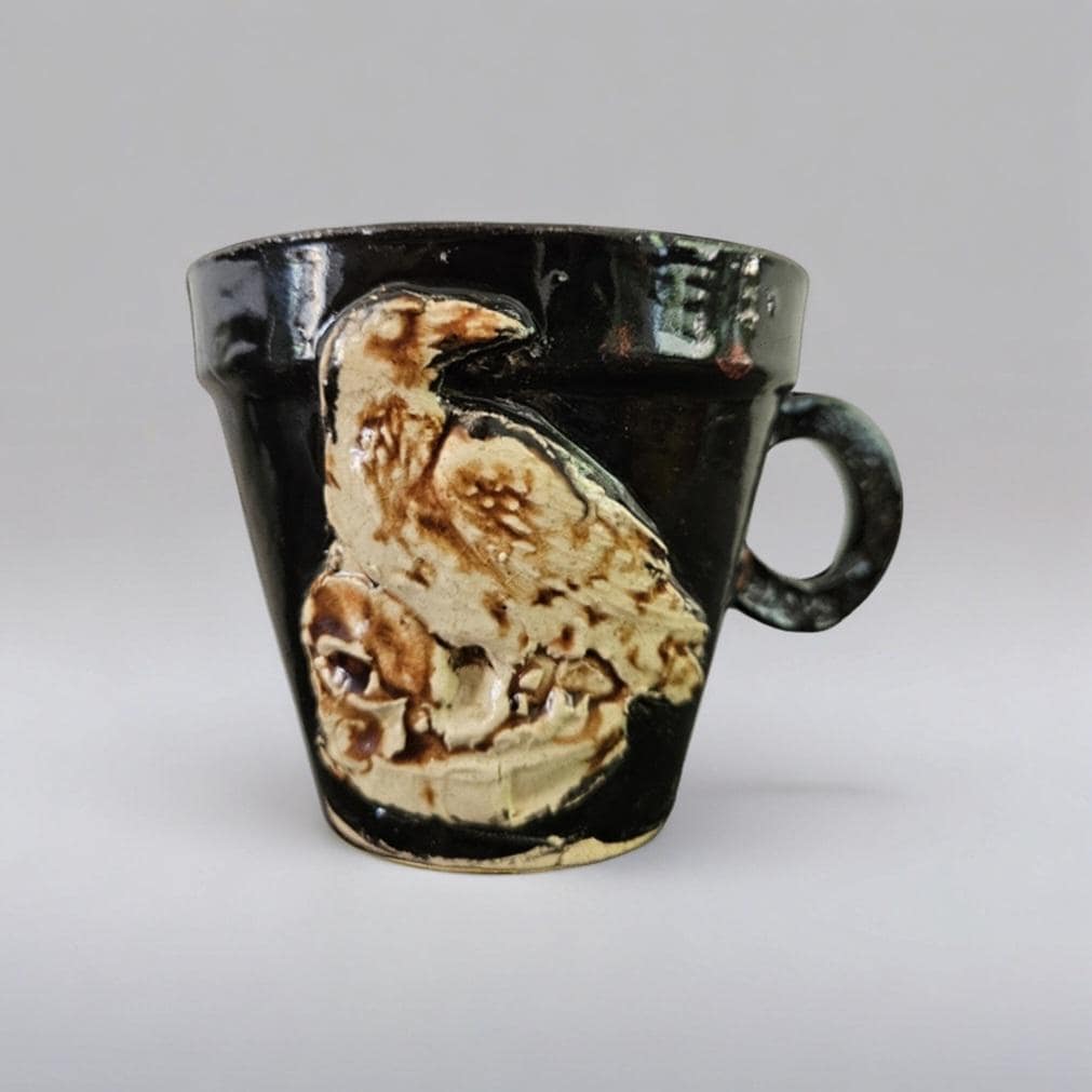 Gothic Raven Stories Mug – Nevermore Ceramic Vessel, Ø10.5×9 cm
