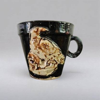 Gothic Raven Stories Mug – Nevermore Ceramic Vessel, Ø10.5×9 cm