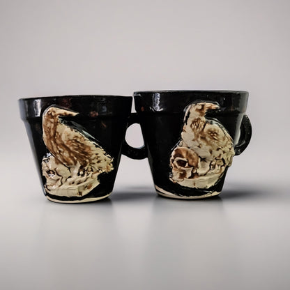 Gothic Raven Stories Mug – Nevermore Ceramic Vessel, Ø10.5×9 cm