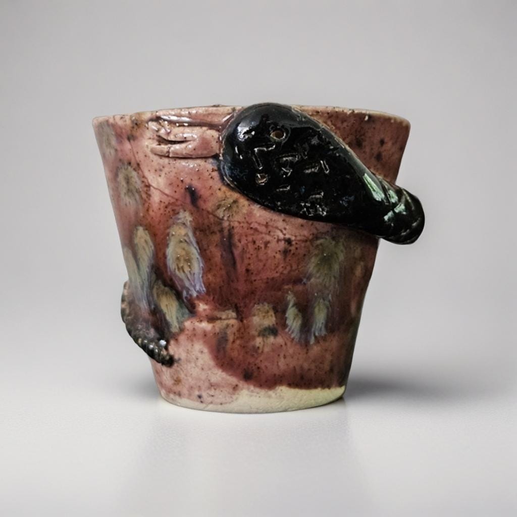 Serpent's Bite Ceramic Minis – Set of 2 Shot & Succulent Jars, Ø5×5.5 cm