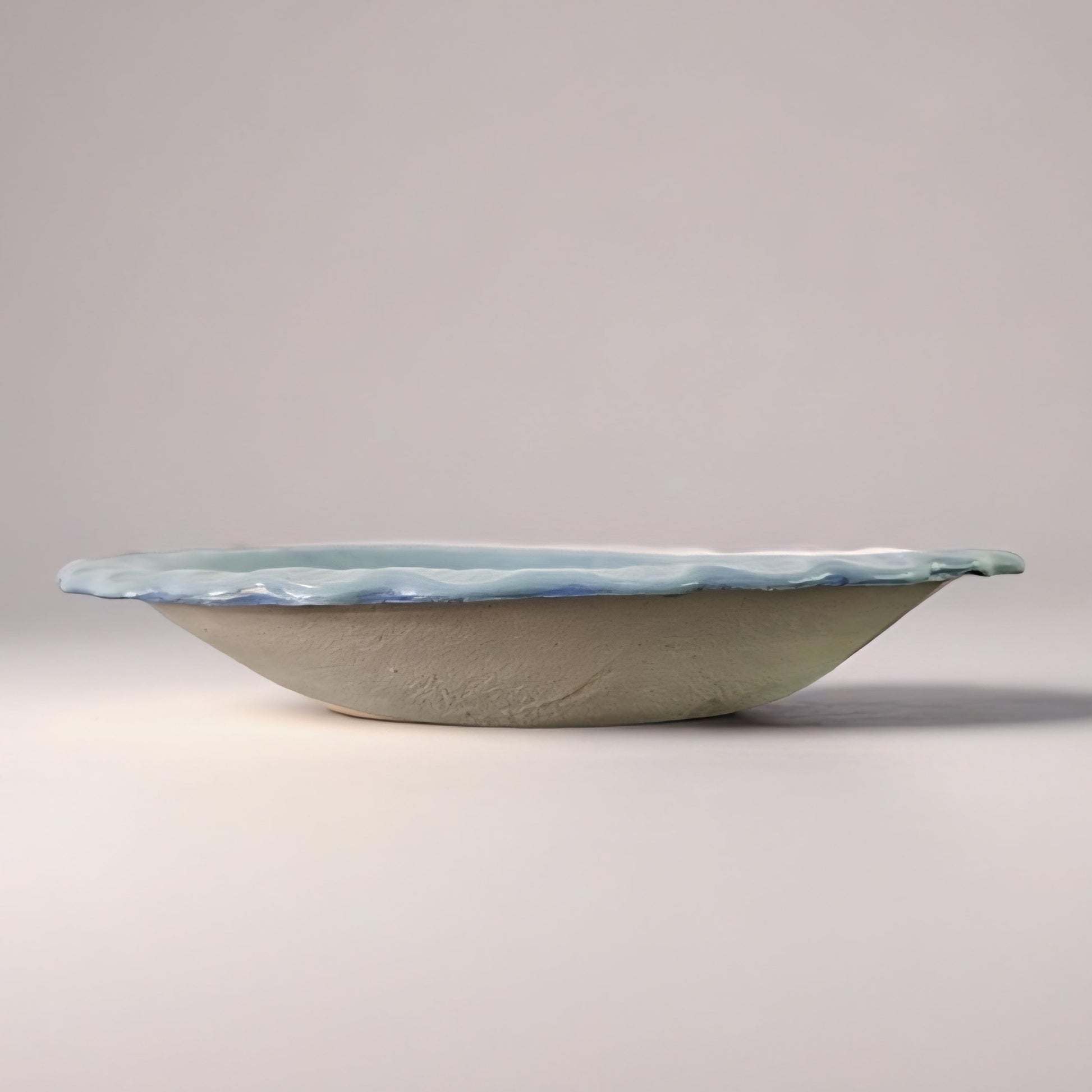 Sea Bloom Ceramic Dinnerplate – Canary Light in Glaze, Ø 21 × 3 cm