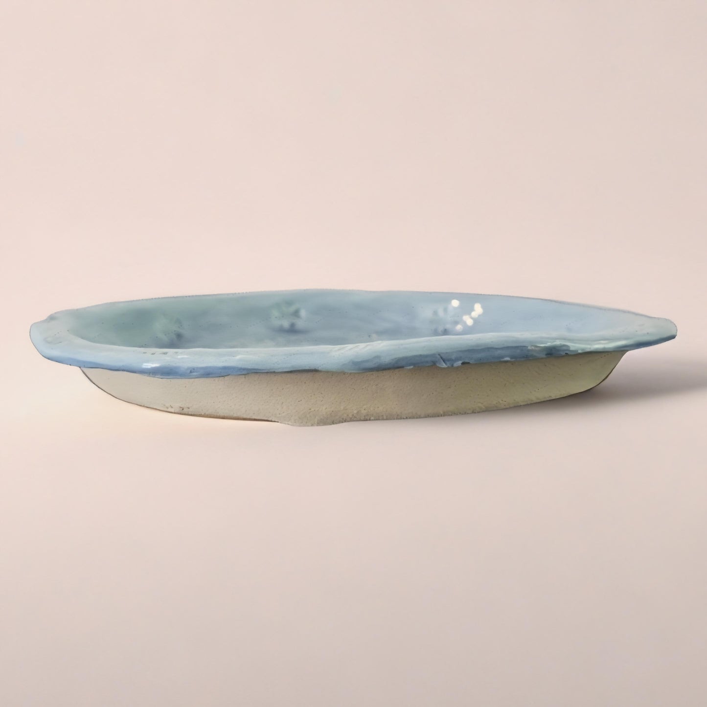 Oceanic Mandala Ceramic Plate – Summer Memories Captured in Glaze, Ø21.5×2 cm