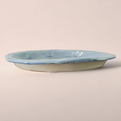 Oceanic Mandala Ceramic Plate – Summer Memories Captured in Glaze, Ø21.5×2 cm