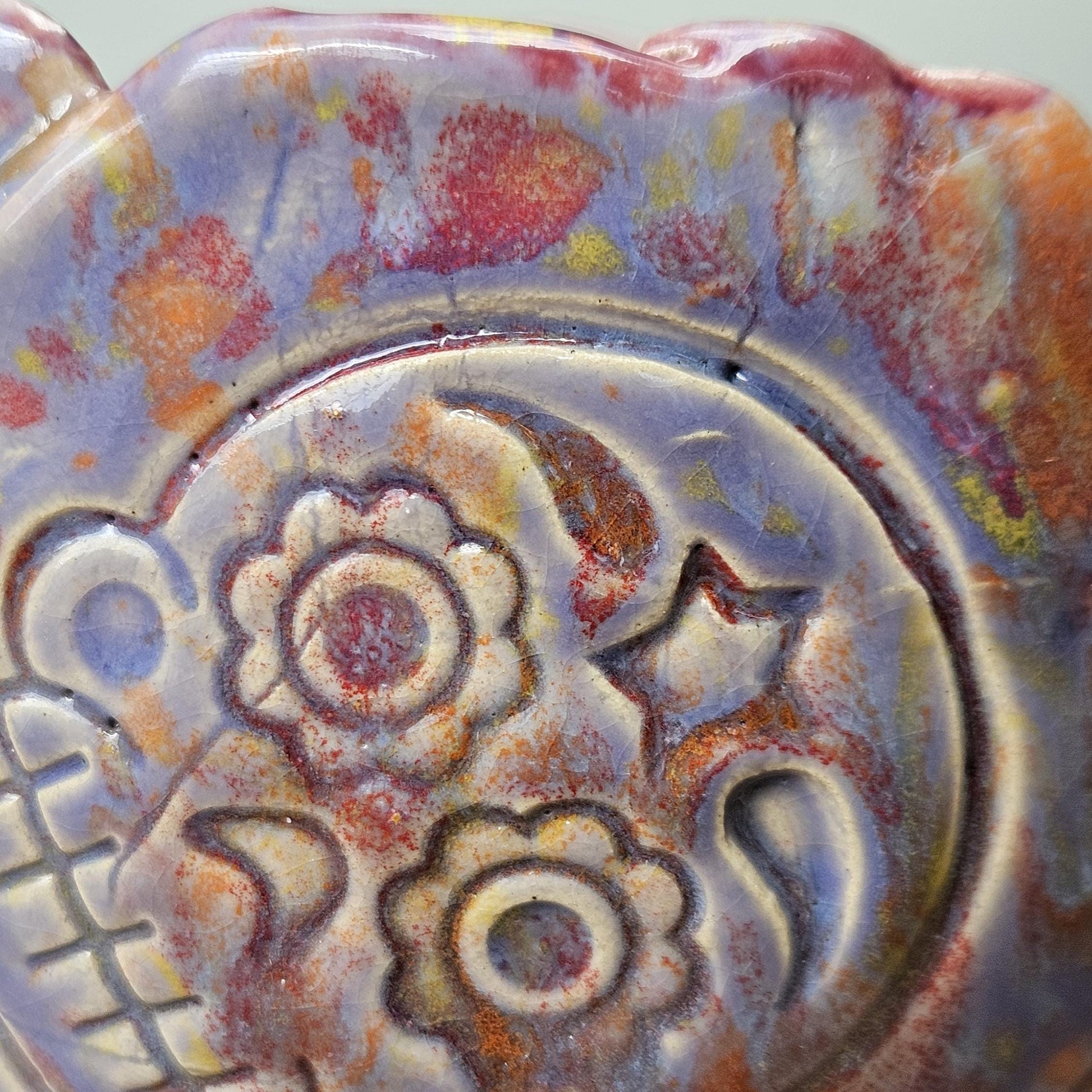 Sugar Skull Ceramic Planter – Day of the Dead Succulent Pot, Ø11×9 cm by Red Raven Pottery