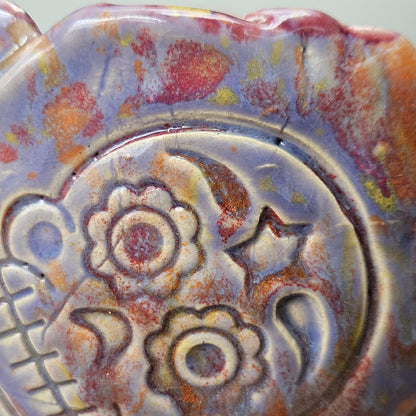 Sugar Skull Ceramic Planter – Day of the Dead Succulent Pot, Ø11×9 cm by Red Raven Pottery