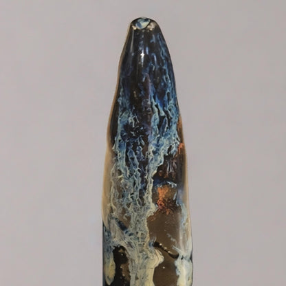 Cone Nebula Ceramic Ring Keeper – Cosmic Guardian of Adornments, Ø7×10 cm by Red Raven Pottery