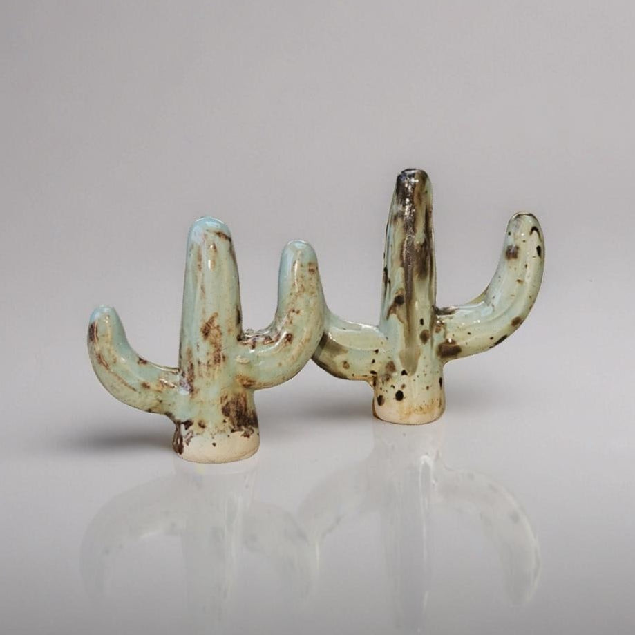 Cactus Bloom Ceramic Ring Keepers – Symbols of Quiet Grace, 6×6 cm by Red Raven Pottery