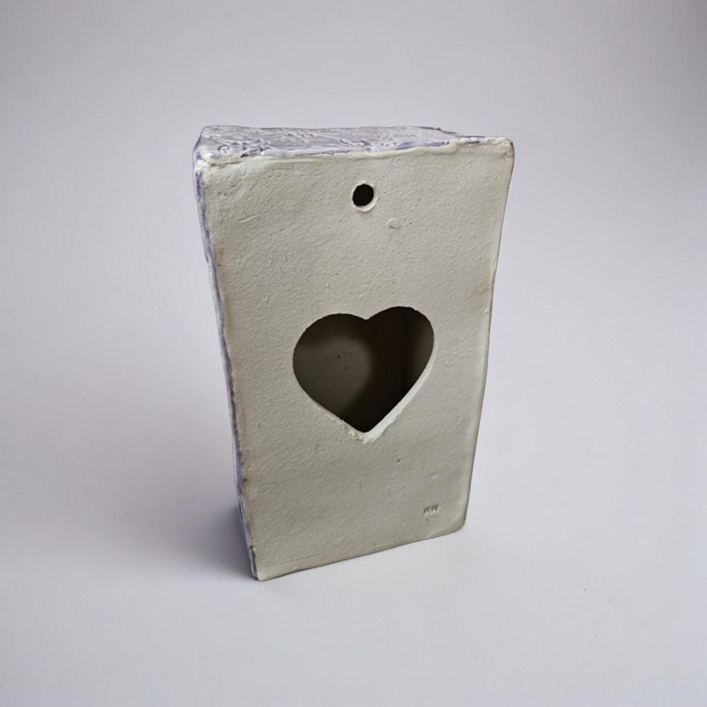 Insect Chorus Ceramic Birdhouse – Small Lives' Retreat, 10×8×17.5 cm by Red Raven Pottery