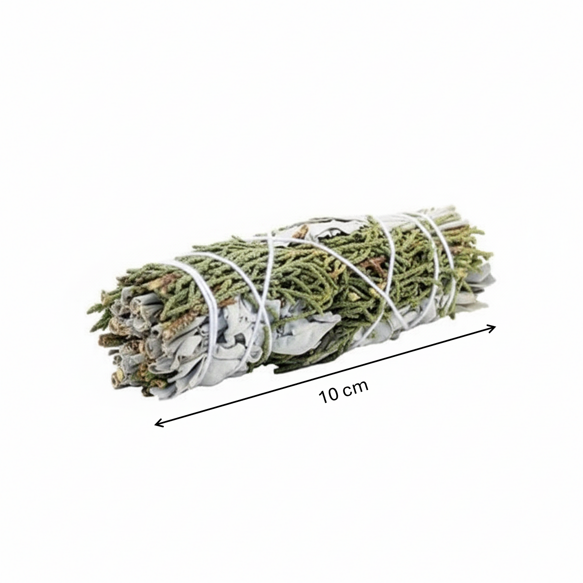 White Sage & Juniper Smudge Stick – Purifying Smoke of Ancestral Calm, 10 cm