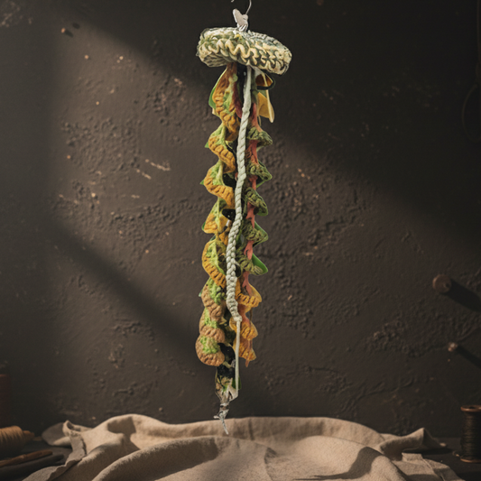 Kelpgrove Jellyfish Crochet Hanging - Tangled Drift for Quiet Retreats, 40 cm by Hook & Hex