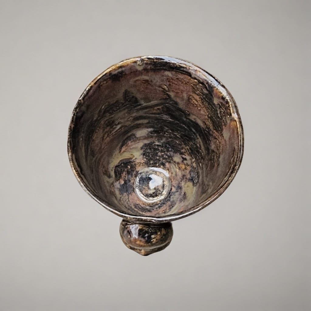 Life on Mars Ceramic Mini – Alien Relic for Shots & Succulents, Ø5×4.5 cm by Red Raven Pottery